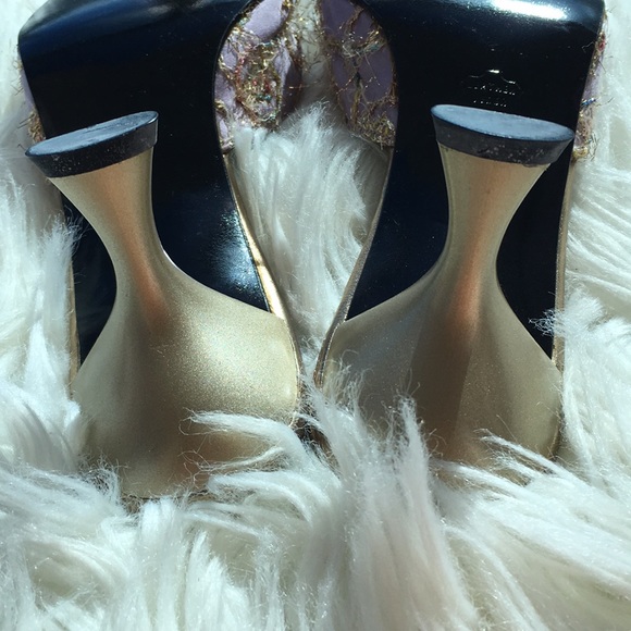 NWOB Charles Jourdan Lavender tweed Pointy Heels - Picture 12 of 16